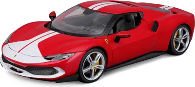 Image de Bburago 18-16017 - Modèle réduit de voiture - Ferrari 296GTB Assetto Fiorano (rouge/blanc, échelle 1:18)