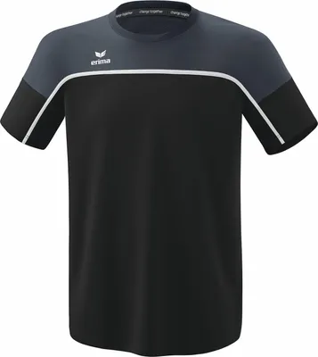 Produktbild von Erima Change By Erima T-Shirt Schwarz Grau/Schiefergrau/Weiß Junior - 140