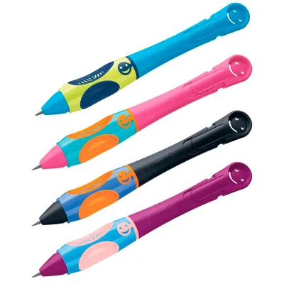 Immagine prodotto di Matita Pelikan griffix destrorsa neon nero astuccio pieghevole