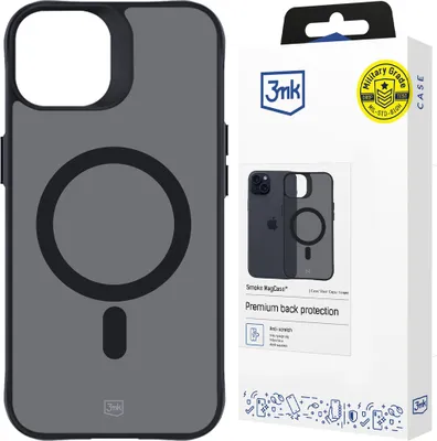 Zdjęcie produktu dla 3MK Smoke MagCase, Pokrowiec, Apple, iPhone 15, 15,5 cm (6.1"), Szary