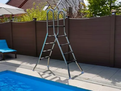 Produktbild von Edelstahl Poolleiter CARIBIC XXL Hochbeckenleiter Leiter Edelstahlleiter Treppe