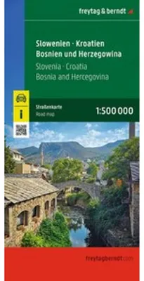 Obrázek produktu pro Slovinsko – Chorvatsko – Bosna a Hercegovina, silniční mapa v měřítku 1:500 000, freytag & berndt