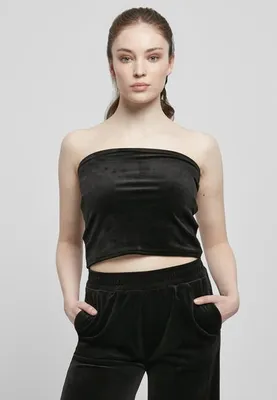 Image de Urban Classics Ladies Short Velvet Tube Top black - S