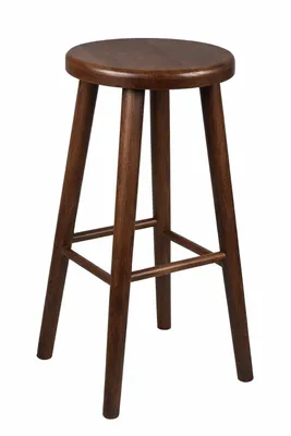 Produktbild von Stück Holz Buche hell Heller Holzhocker Barstuhl Stuhl Barhocker 72 cm (Nussbaum)