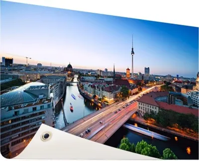 Produktbild von Gartenposter - 120x80 cm - Berliner Stadtbild mit Fernsehturm  - Modernes Wandbilder - Europäische Städte