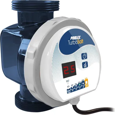 A salt electrolysis device for a swimming pool.