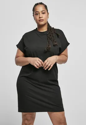 Immagine prodotto di Maglietta da donna Urban Classics Ladies Organic Cotone Cut On Sleeve Tee Dress nera - L