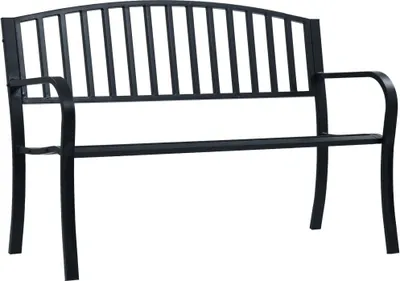 Produktbild von Gartenbank 125 cm Schwarz Stahl