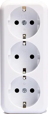 Produktbild von Schutzkontakt-Steckdose 3-fach McPower ''Finery'', 250V/16A,AP,Einsteckschutz,weiß