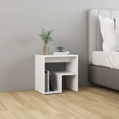 Immagine prodotto di vidaXL Comodino bianco 40x30x40 cm in materiale derivato dal legno