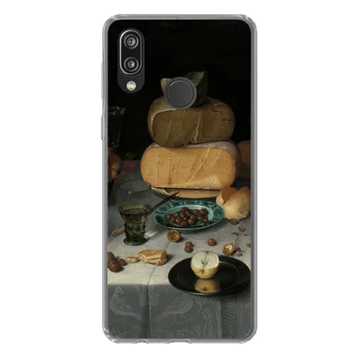 Produktbild von MuchoWow® Handyhülle Schutzhülle Hülle für Huawei P20 Lite (2020) Stilleben mit Käse - Gemälde von Floris Claesz. van Dijck Silikon Softcase Handy Hülle - Kartenhalter