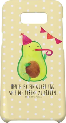 Produktbild von Mr. & Mrs. Panda Samsung Galaxy S8 plus Handyhülle  Avocado Party - Gelb Pastell - Geschenk, Avocados, Happy Birthday, Handy, Hülle, Geburtstag, Handycover, Cover
