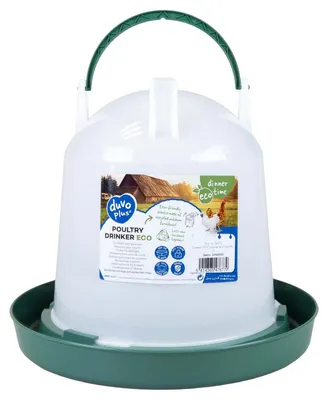Produktbild von Duvo+ Tränke mit Griff ECO transparent/grün, Fassungsvermögen: 7 Liter