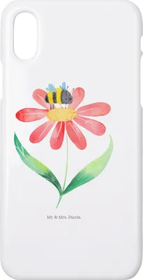 Produktbild von Mr. & Mrs. Panda Iphone 10 Handyhülle Hummel Blume - Weiß - Geschenk, Hülle, Natur, X, Cover, Handy, Hummeln, Lustige Sprüche, Biene, Wespe