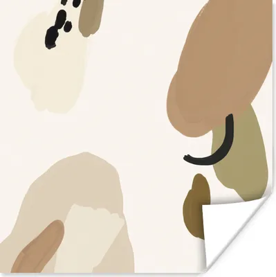 Produktbild von MuchoWow® Poster Abstrakt - Braun - Design 50x50 cm - Wohnzimmerdekoration