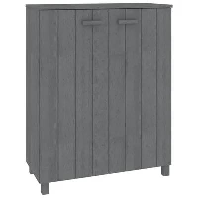 Obrázok produktu pre vidaXL Skriňa na topánky HAMAR Dark Grey 85x40x108 cm Masívne borovicové drevo