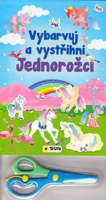 Obrázek produktu pro Vybarvuj a Vystřihni Jednorožci (modrá)
