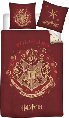 Produktbild von Harry Potter Hogwarts-Wendebettwäsche - Rot und Weiß - 140 cm x 200 c