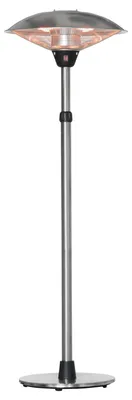 Produktbild von Outdoor Standheizstrahler - Infrarot Terrassenheizer - 1200/1800/3000 W - Höhenverstellbar - 3 Heizstufen - IP44 spritzwassergeschützt - Dunkelgrau
