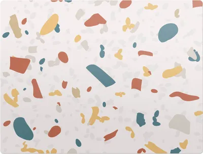Obrázek produktu pro Terrazzo Abstrakt– Ochranná podložka na podlahu – Podložka pod židli – 120x90 cm – Protiskluzová podložka na tvrdé podlahy