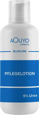 Produktbild von Blueline 5% Urea Creme Lotion, Körperlotion für trockene Haut, Feuchtigkeitslotion bei empfindlicher Haut, Neurodermitis, Juckreiz oder Psoriasis, feuchtigkeitsspendende Bodylotion zur Hautpflege (500ml Airless Spender)