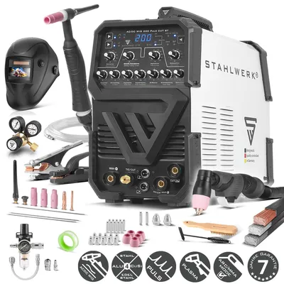 Produktbild von STAHLWERK Schweißgerät 3 in 1 Kombi AC/DC WIG 200 Puls CUT ST – 200 A, MMA, Alu & Dünnblech geeignet, mit 45 A CUT-Funktion