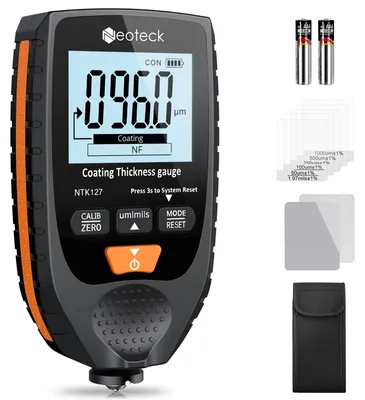 Obrázek produktu pro Měřič tloušťky laku - Tloušťkoměr do auta - 0 až 1500 µm - Digitální LCD s podsvícením - Sonda Fe/NFe