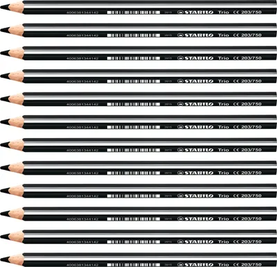 Produktbild von Dreikant-Buntstift - STABILO Trio dick - 12er Pack - schwarz