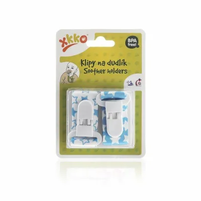 Obrázek produktu pro XKKO Klipy na dudlík 2ks - Little Stars Cyan MIX