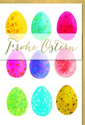 Produktbild von Ostern - Karte mit Umschlag - Ostereier in Pastell