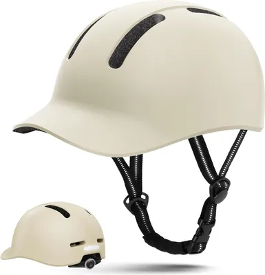 Produktbild von Shinmax Fahrradhelm für Damen und Herren, Einstellbarer Helm mit Visier & Sonnenschutz, Leicht Belüftet Urban Pendler Stadt Rennrad