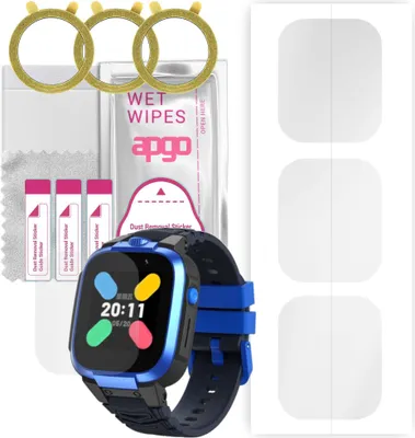 Produktbild von apgo 3 Stück Schutzfolie, klar, kompatibel mit Mibro Kids Watch Phone Z3 Smartwatch, Hydrogel Displayschutzfolie mit Positionierhilfe, Displayfolie, robust und kratzfest
