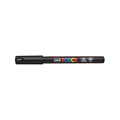 Zdjęcie produktu dla POSCA PC-1MR, Czarny, Wielobarwny, 1 kol., Ekstra cienki, Atrament na bazie wody, Końcówka pociskowa