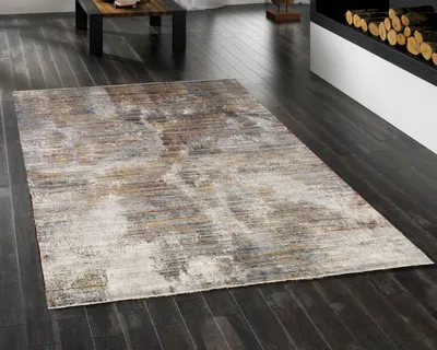 Produktbild von Teppich ASKANIA | Farbe: Grau / Dunkelgrau; Größe: 240x340 cm | strapazierfähig und leicht zu reinigen | Wohnzimmer | Schlafzimmer