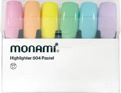 Immagine prodotto di Zakreślacz Monami pastelowy 6 kolorów 604