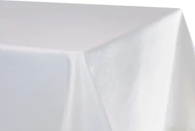 Produktbild von Tischdecke Leinenoptik 90x90 cm eckig beschichtet wasserabweisend Lotuseffekt schmutzabweisend weiß