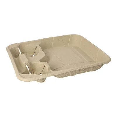 Produktbild von PAPSTAR Tragetablett "To Go" 330 x 266 x 47 mm natur