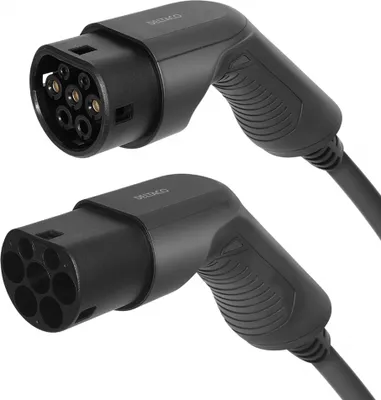Produktbild von Deltaco EV-Ladekabel, E-Auto & Hybrid, Typ2 auf Typ2, 32 A, 7,6 kW, 1-phasig, 7m