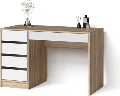 Produktbild von Schminktisch Livinity Imola Weiß/Sonoma 120 cm, Model 52363