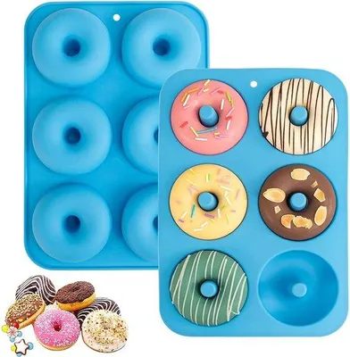 Immagine prodotto di Stampi per ciambelle in silicone, resistenti al calore, set da 3 pezzi, senza BPA, lavabili