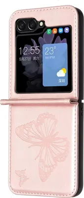 Produktbild von Mobigear Butterfly  Samsung Galaxy Z Flip 6 Hülle Backcover - Roségold