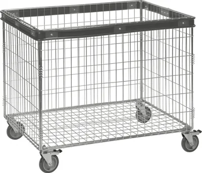 Produktbild von Kongamek Gitterwagen, offen 830x630x735mm mit Stoßschutz Gummi Ø100mm mit Bremse