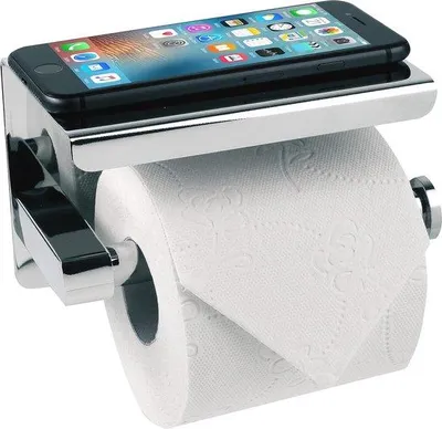 Produktbild von Toiletttenpapierhalter Edelstahl selbstklebend Bad