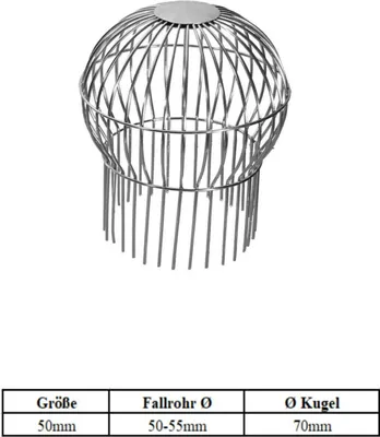 Produktbild von Edelstahl V4A Laubfanggitter Dachrinnensieb Dachrinnenschutz Laubfang Dachrinne 50mm