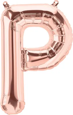 Produktbild von Folienballon Buchstabe P, rosegold, ca. 40 cm, für Luftbefüllung
