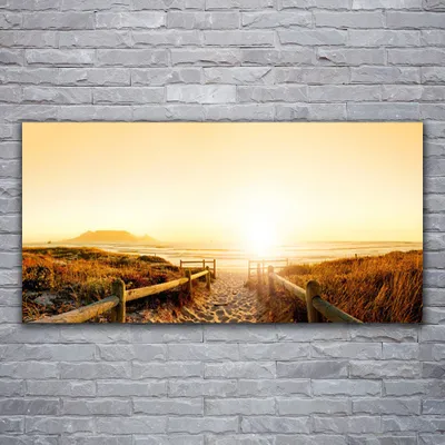 Produktbild von Acrylglasbilder 120x60 Wandbild Druck Fußpfad Landschaft