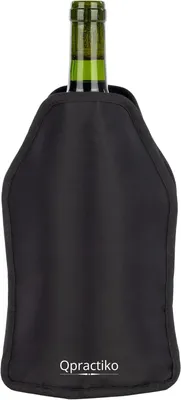 Wein- und Champagnerkühler aus Nylon, schwarz, wiederverwendbar
