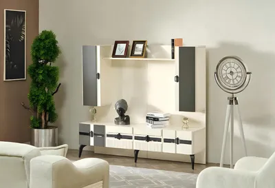 Produktbild von Wohnzimmer Holz Möbel Wand Wohnwand Schrankwand Luxus Design