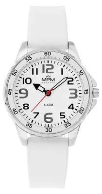 Produktbild von MPM-Quality Kinderuhr Silber Ø 37 mm Zifferblatt Weiß