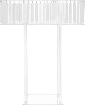 Zdjęcie produktu dla Stojak na kwiaty ślubne – akrylowy stojak dekoracyjny – 60×20×78 cm – podstawa 30×20 cm – nośność do 5 kg – montaż na podłodze lub stole – przezroczysty